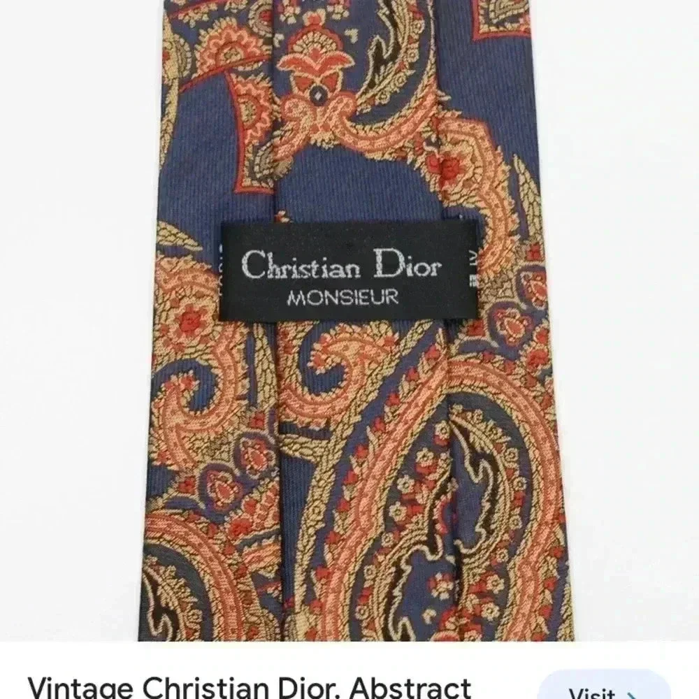 Vintage Christian Dior Abstract Pattern Tie